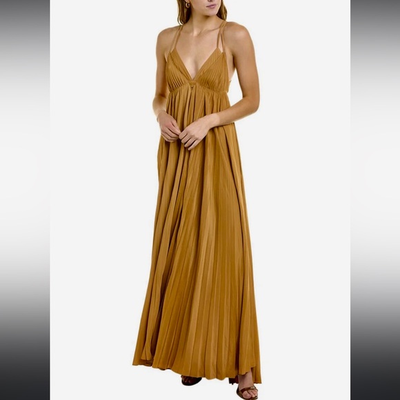 A.L.C Arianna Cutout Pleated Maxi Dress - Picture 3 of 16